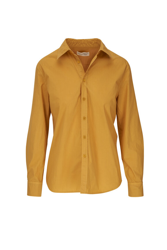 Nili Lotan - Raphael Tuscan Yellow Classic Cotton Shirt 