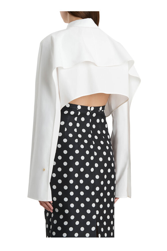 Khaite Fritz Chalk White Cropped Top - view 3