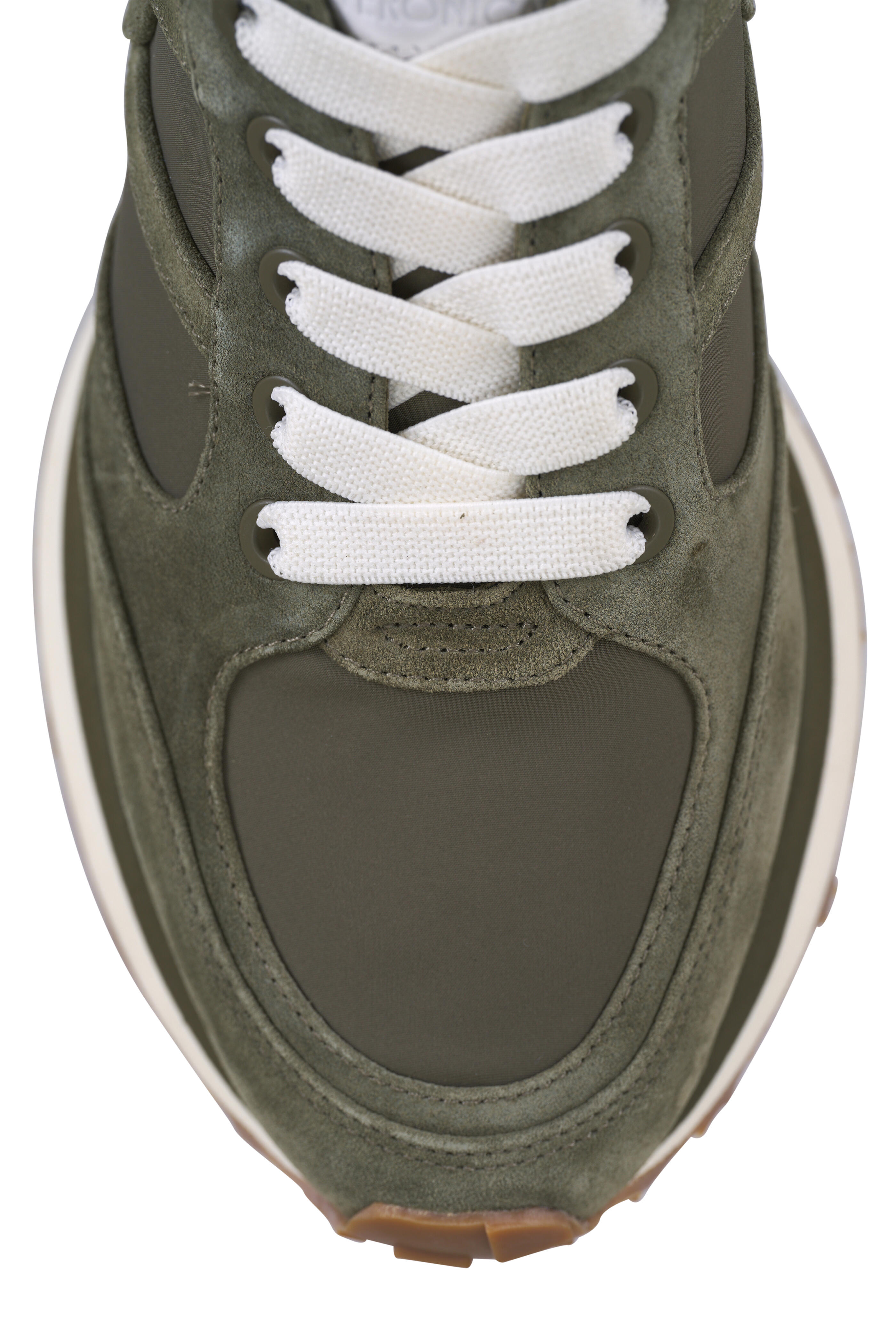 Veronica Beard - Valentina Army Green Suede & Leather Sneaker