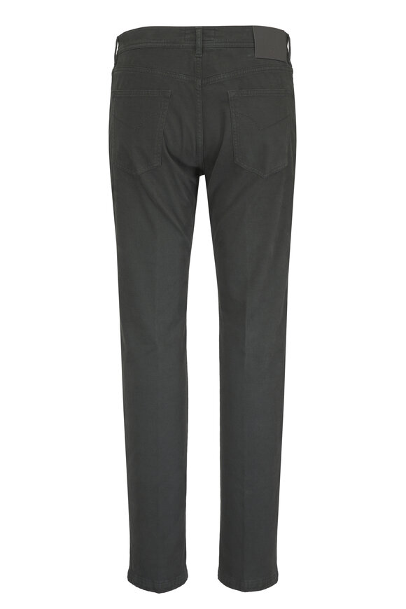 Marco Pescarolo Nerano Dark Olive Stretch Cashmere Pant - view 2