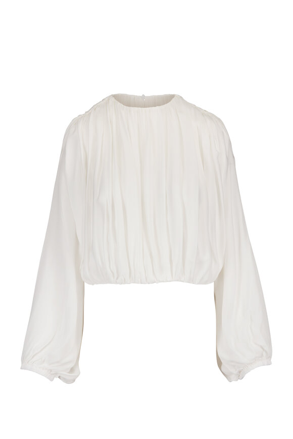 Simkhai Frida ivory Silk Georgette Top - view 1