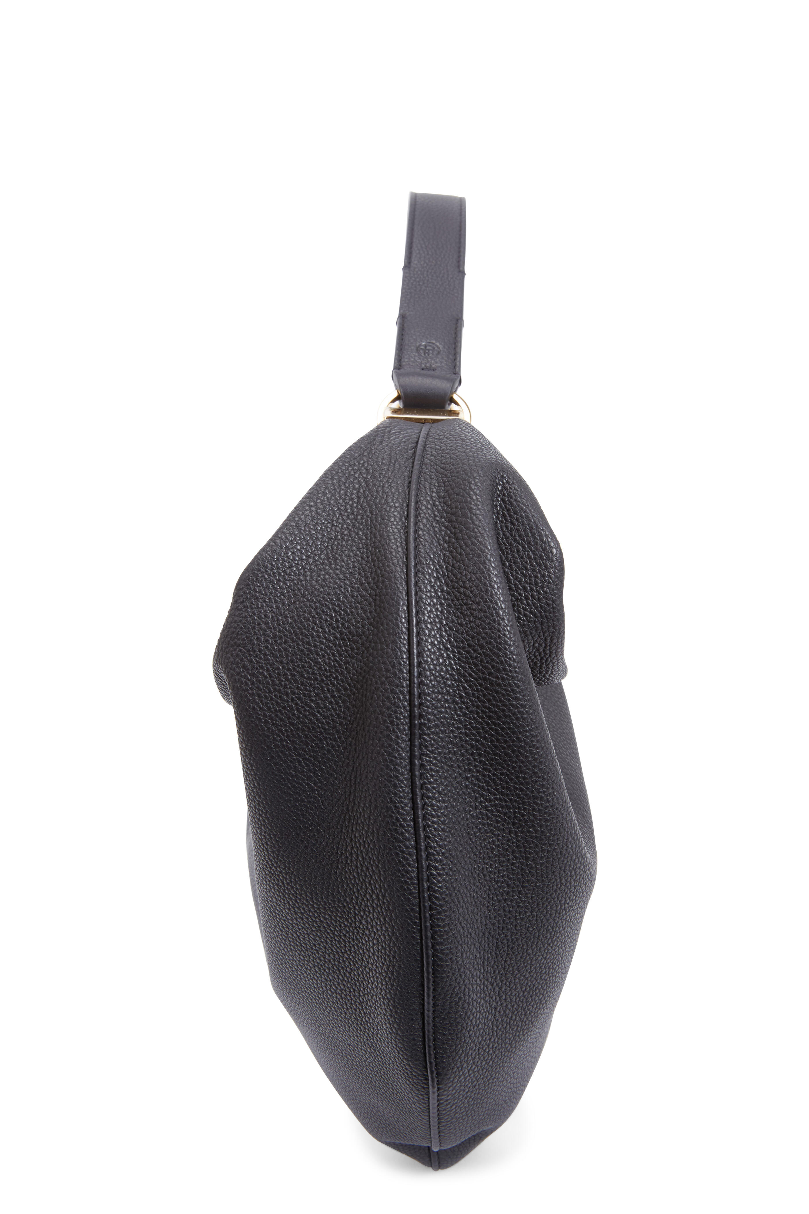 The Row - Sling 12 Black Calfskin Leather Hobo Bag