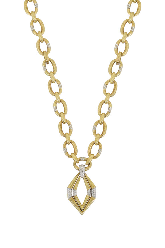 Vintage Collection - Textured Gold Diamond Necklace