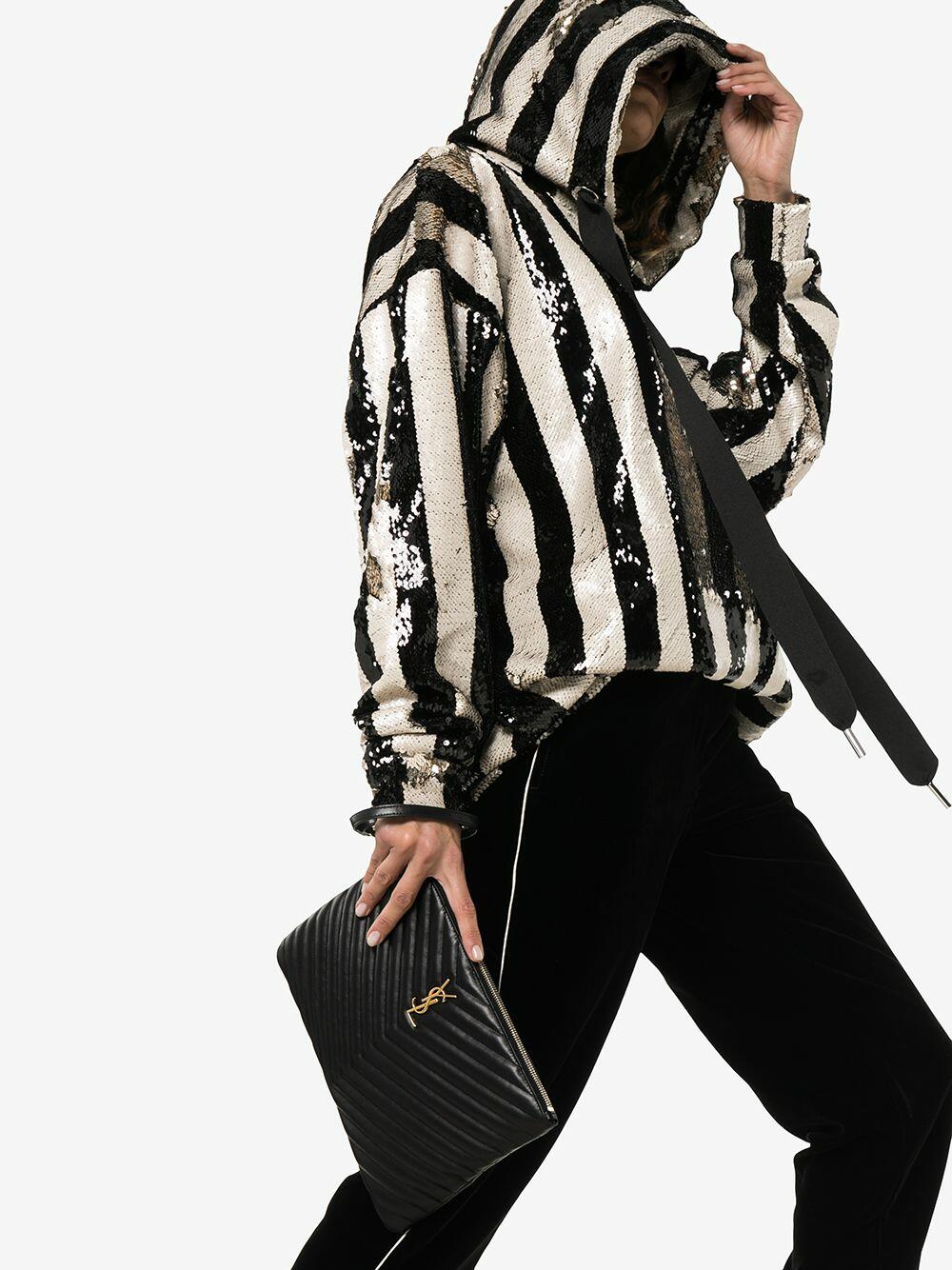 Saint Laurent - Jolie Black Quilted Leather iPad Case
