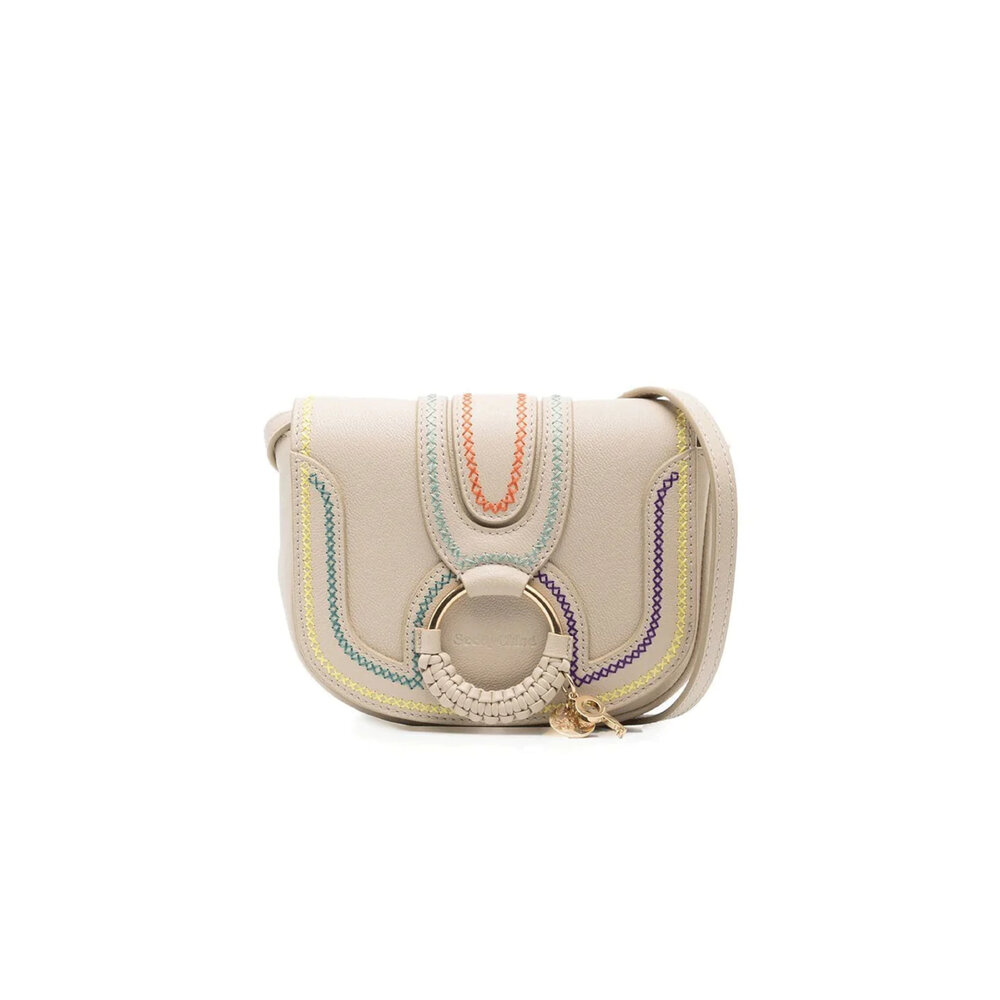[美品]SEE BY CHLOE See by Chloe Women Hana Mini Saddle Leather Bag Motty Grey