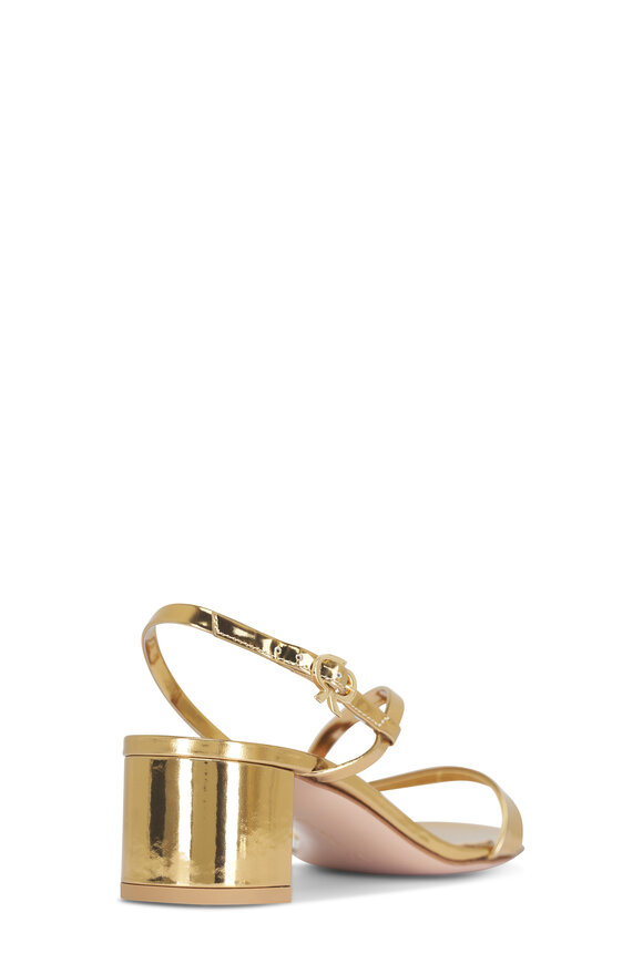 Gianvito Rossi Betsy Mekong Metallic Leather Sandal, 45mm - view 4