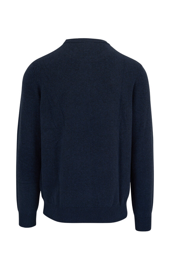 Faherty Brand - Jackson Heathered Navy Crewneck Sweater
