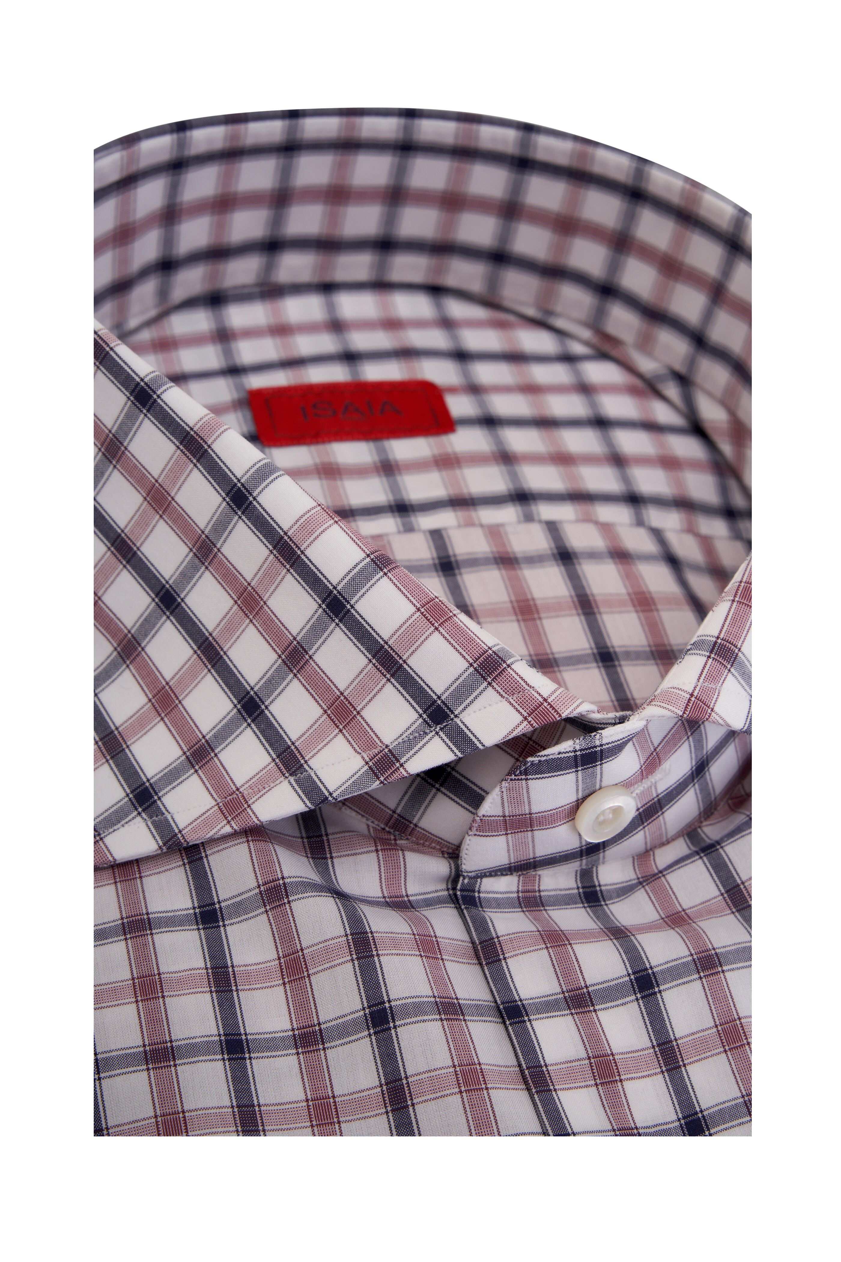 Isaia - Purple & Lavender Check Cotton Dress Shirt