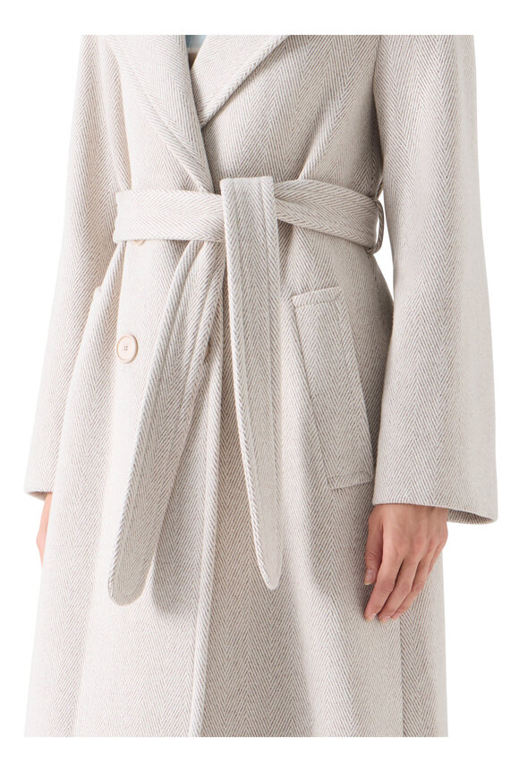 Akris Punto Oat Herringbone Maxi Coat - view 6