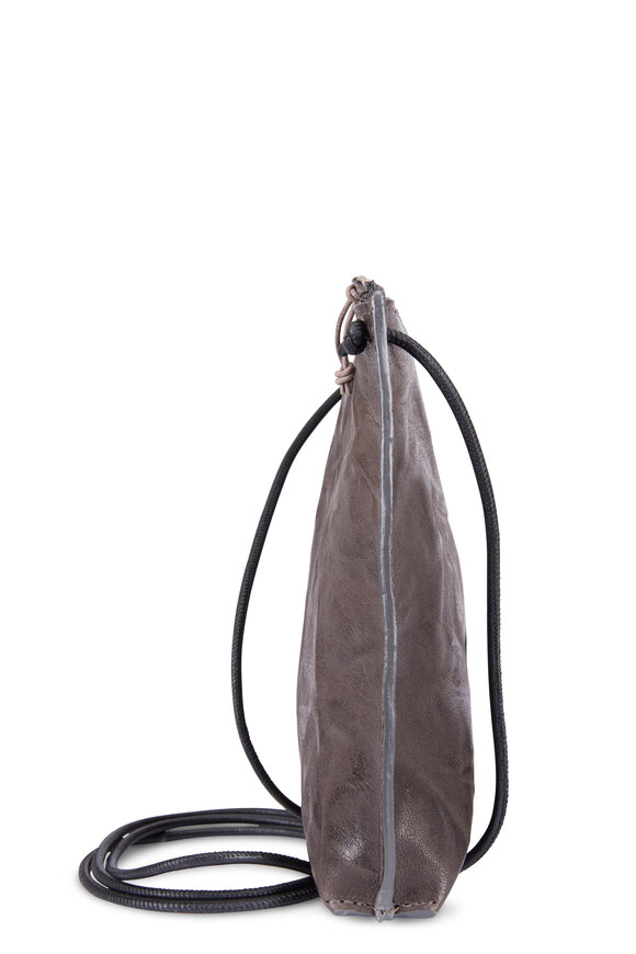 B May Bags - Charcoal Rumpled Sheepskin Crossbody