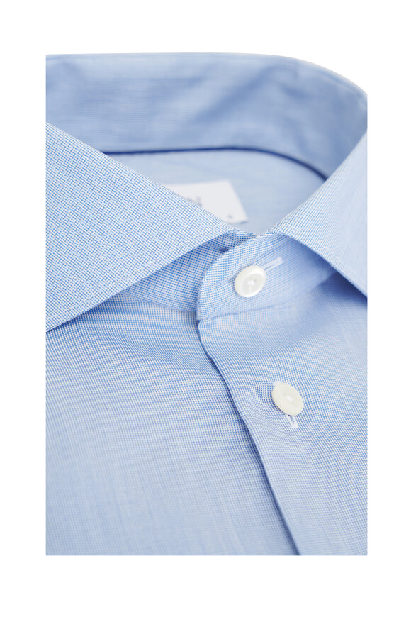 Eton - Solid Blue Cotton Dress Shirt