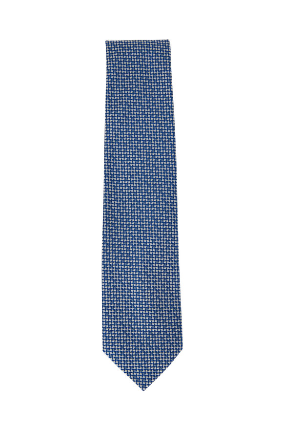 Charvet - Royal Blue Geometric Silk Necktie