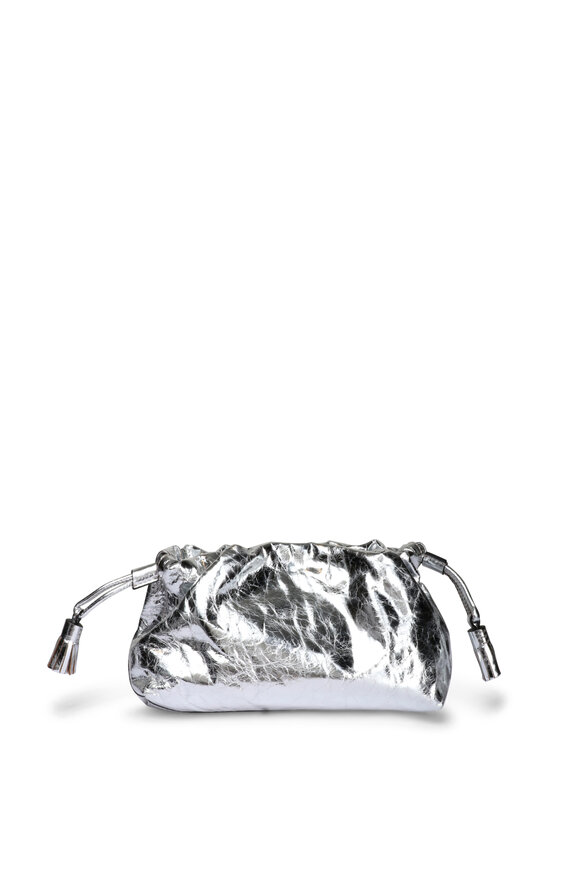 Veronica Beard Small Metallic Silver Stash Bag - view 2
