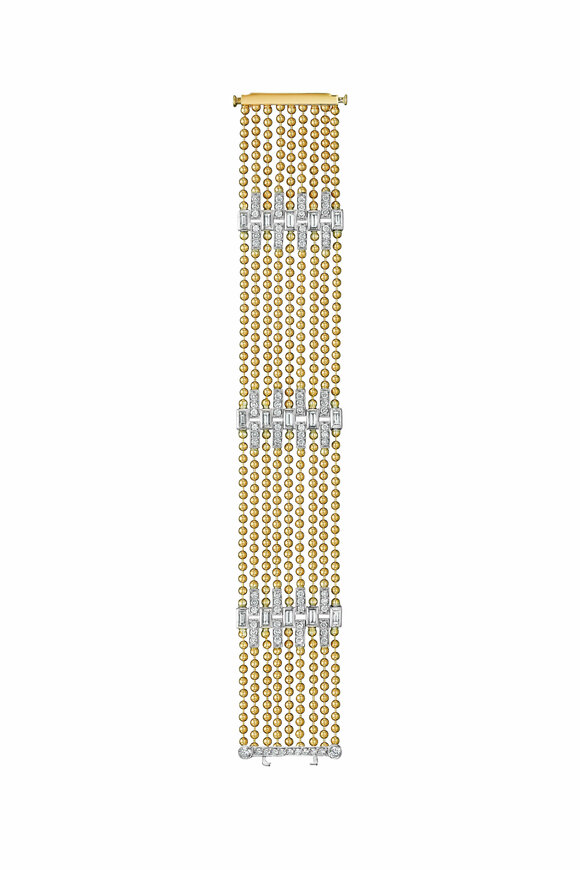 Maria Canale - 18K Yellow Gold Flapper Diamond Bracelet