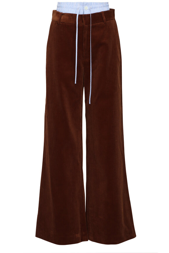 Monse Brown Corduroy Double Waist Pant