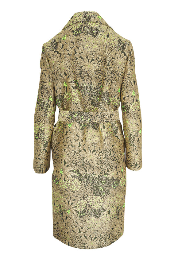 Dries Van Noten Sand Floral Tapestry Jacquard Coat - view 4
