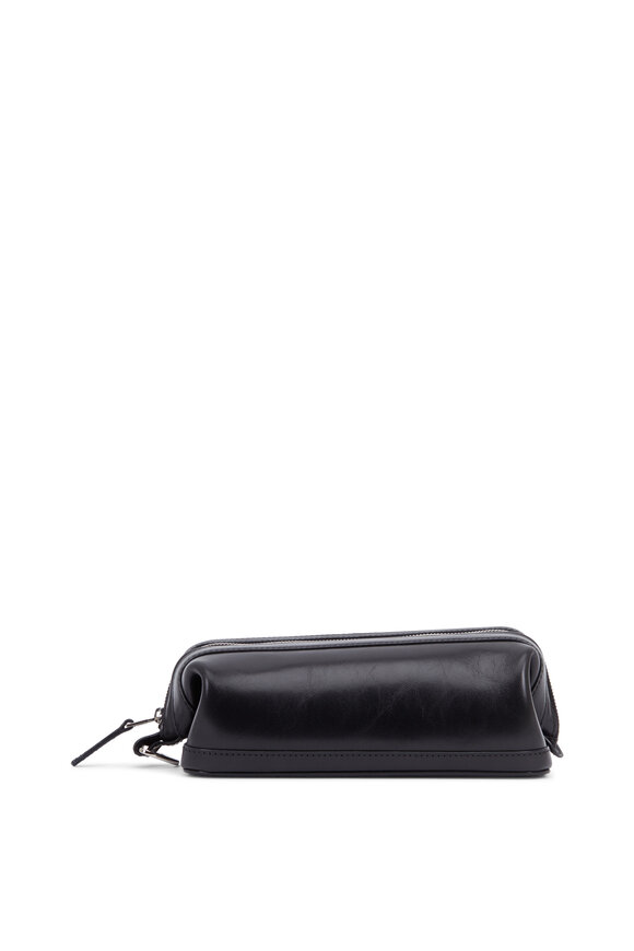 Bosca Black Leather Dopp Kit 