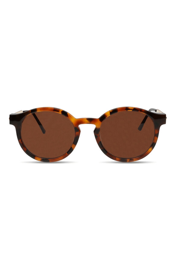 Thierry Lasry Silenty Brown & Tokyo Tortoise Round Sunglasses