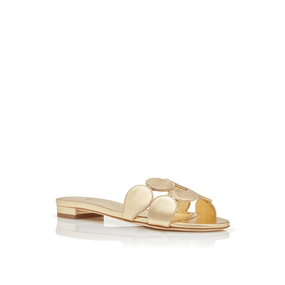 Manolo Blahnik>>ヴィスコースとリネンのゲーブルミュール 70mm Manolo Blahnik>>ヴィスコースとリネンのゲーブルミュール 70mm