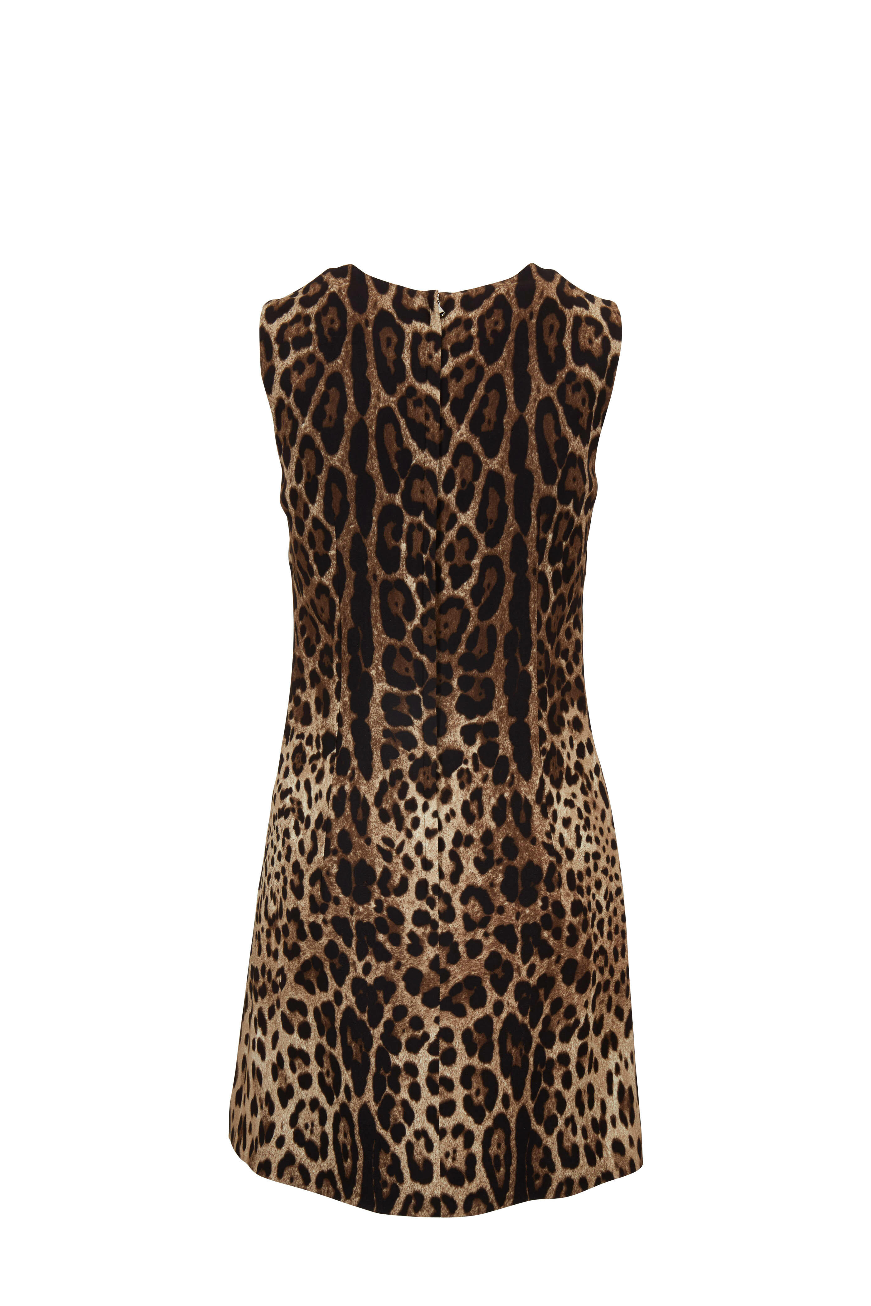 Dolce & Gabbana - Black & Brown Leopard Mini Dress