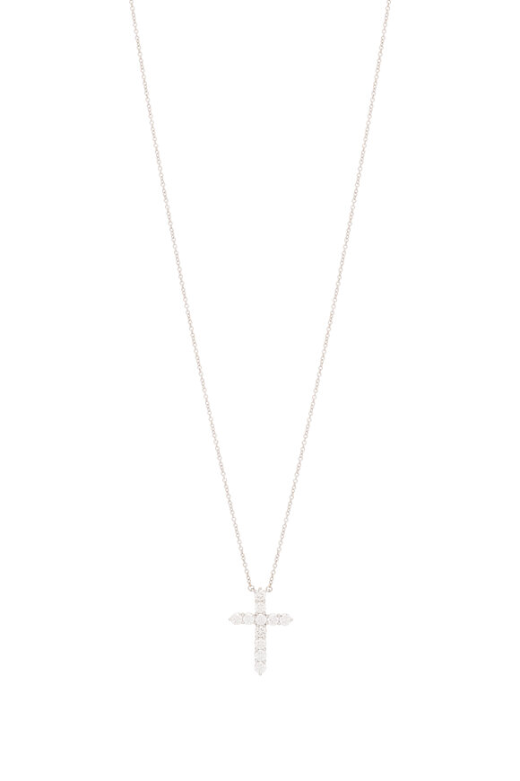 Kwiat Diamond Cross Pendant Necklace