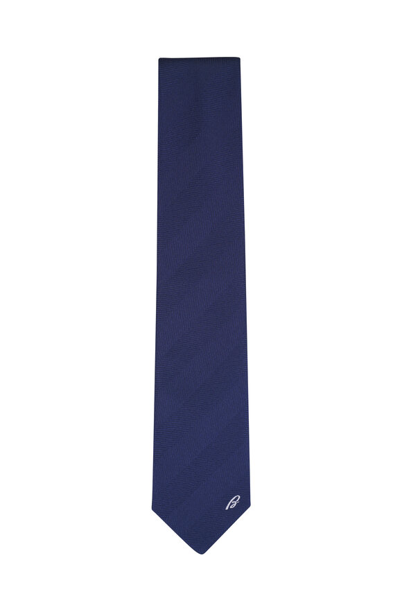 Brioni Midnight Jacquard Silk Neck Tie