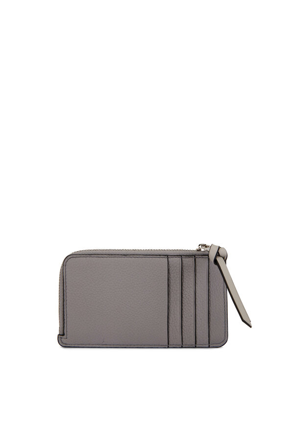 Loewe - Pearl Gray & Lime Green Coin Cardholder 