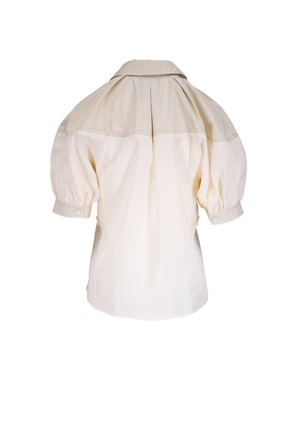 3.1 Phillip Lim - Parchment Stone Lantern Sleeve Shirt