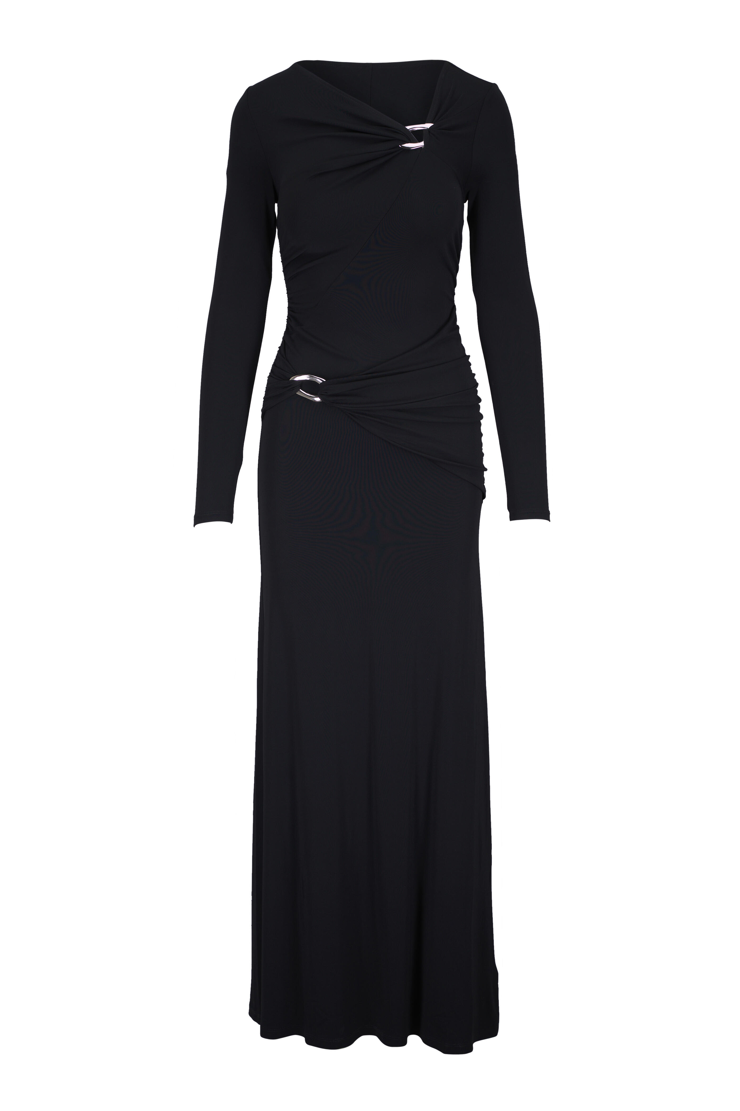 Veronica Beard - Viela Black Jersey O-Ring Maxi Dress
