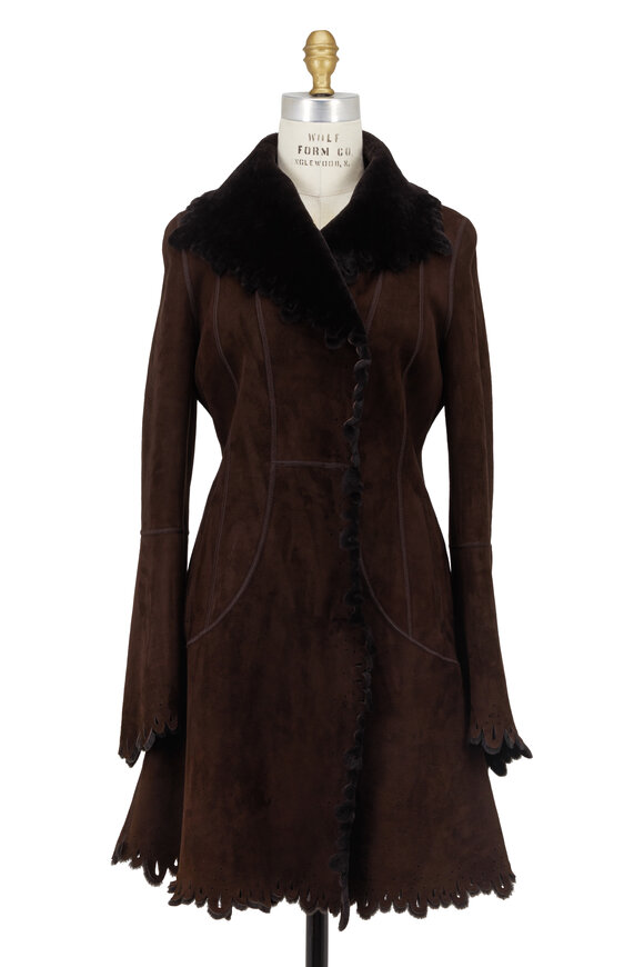 Viktoria Stass - Ebony & Brown Shearling Coat