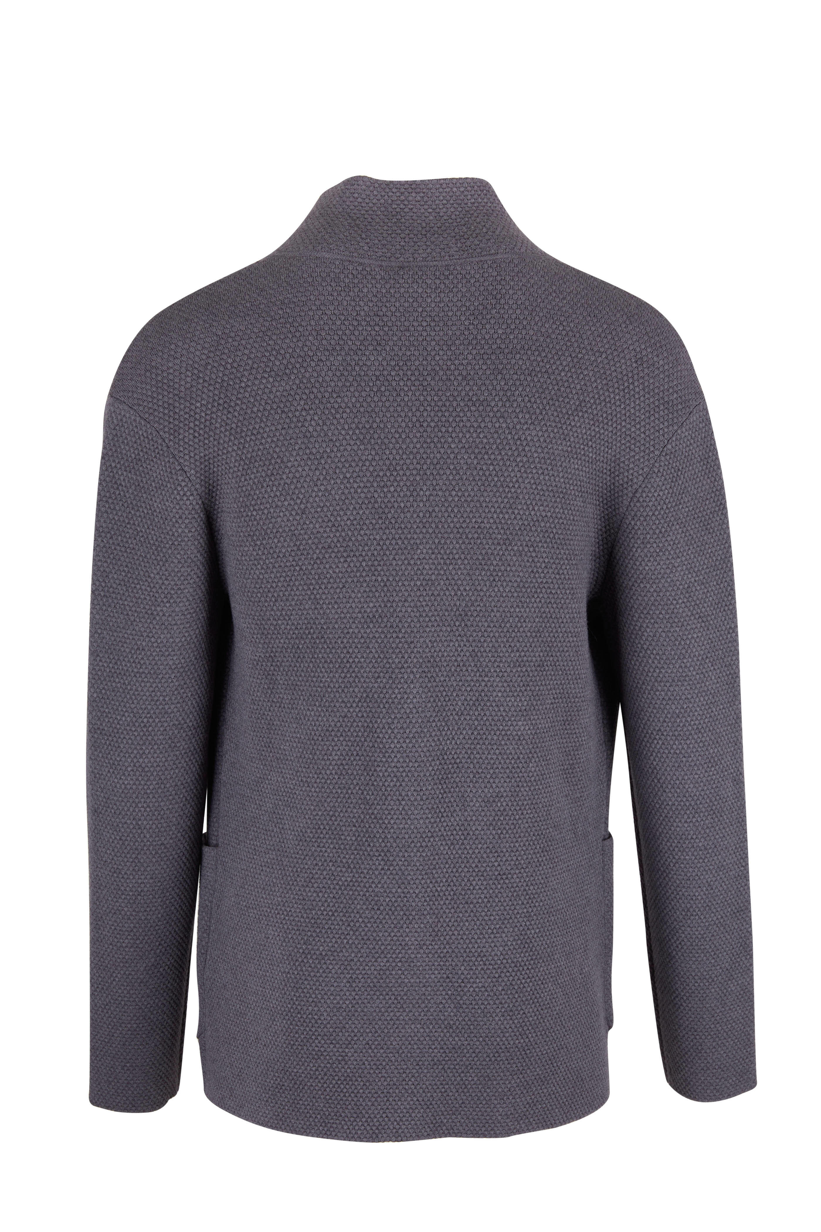 Ralph Lauren Purple Label - Gray Textured Knit Blazer