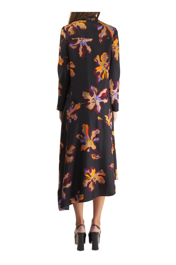 Dorothee Schumacher - Floral Seductive Black Floral Silk Dress 