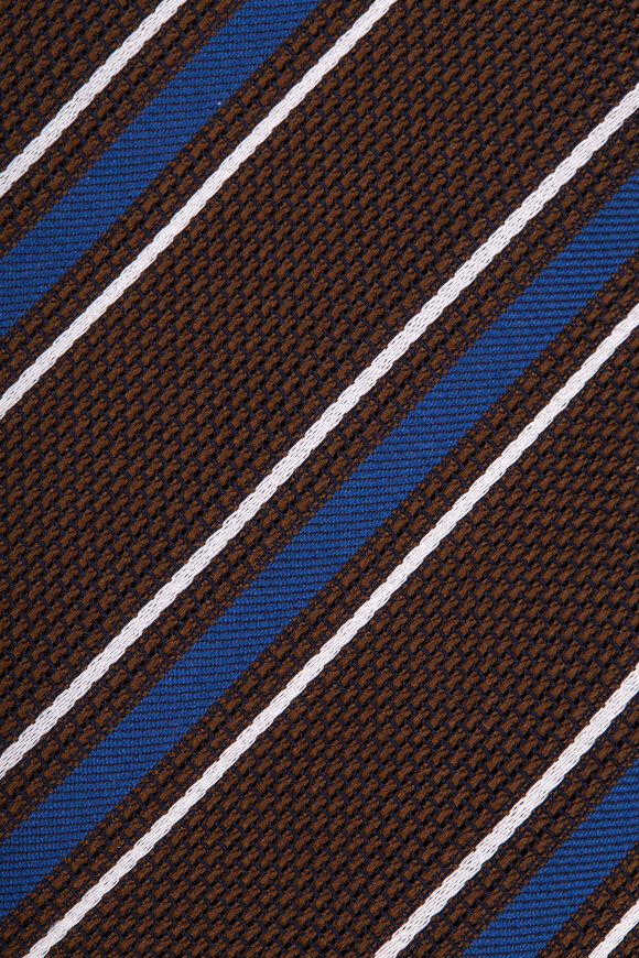 Bigi - Laos Brown Stripe Silk Necktie