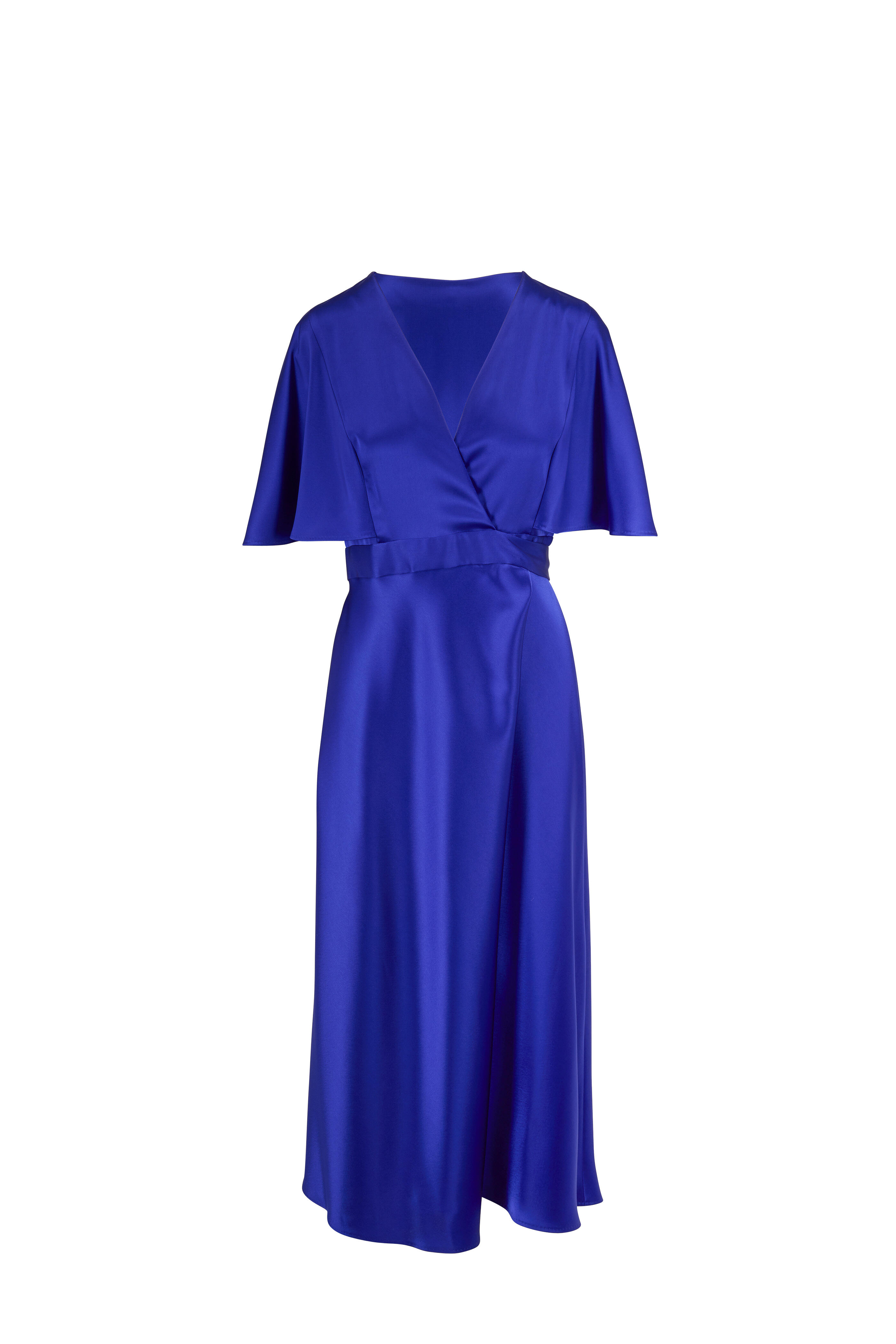 Escada - Dammeriah Dark Cobalt Cape-Sleeve Wrap Dress