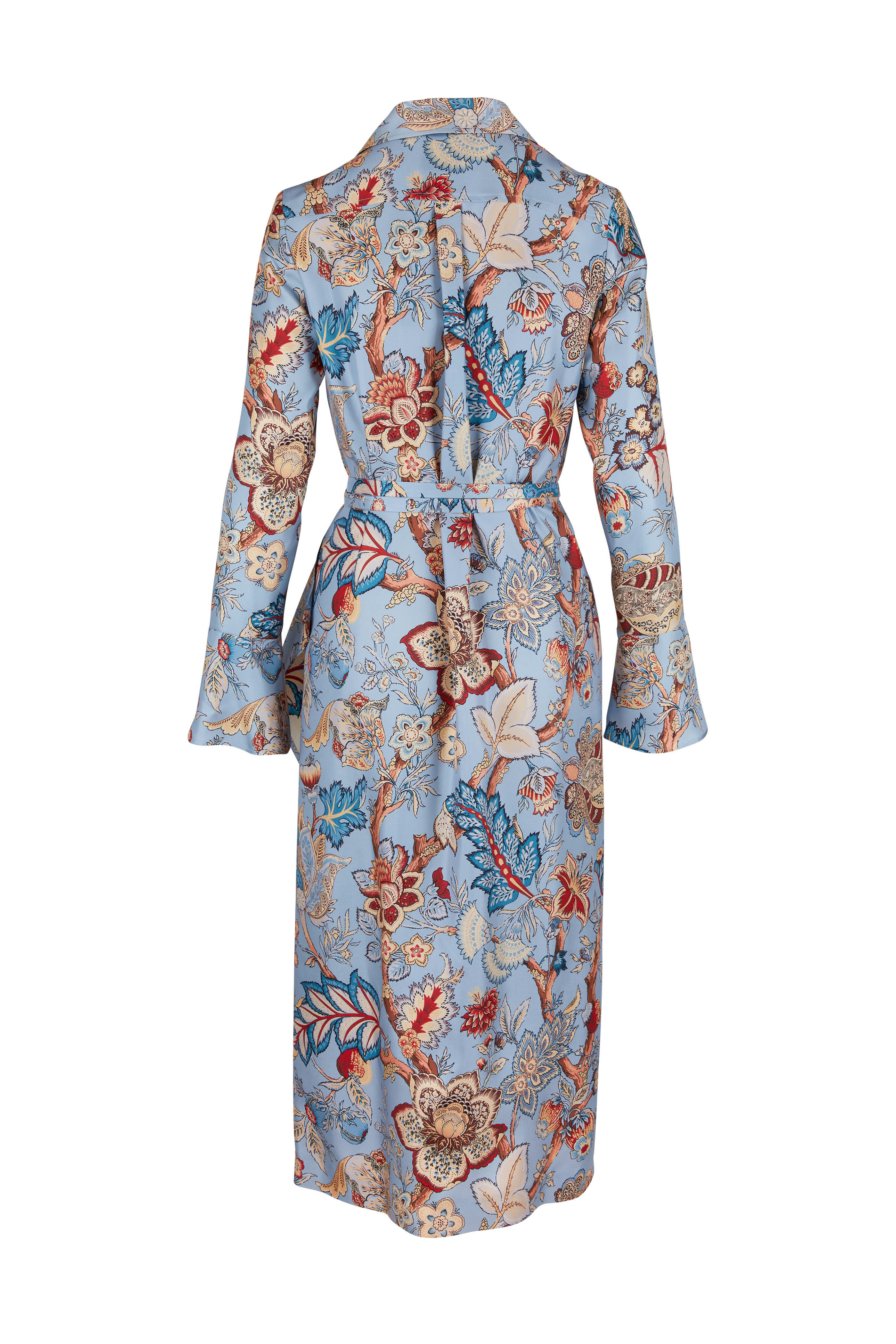 Etro - Multicolor Tree Of Life Print Silk Shirt Dress