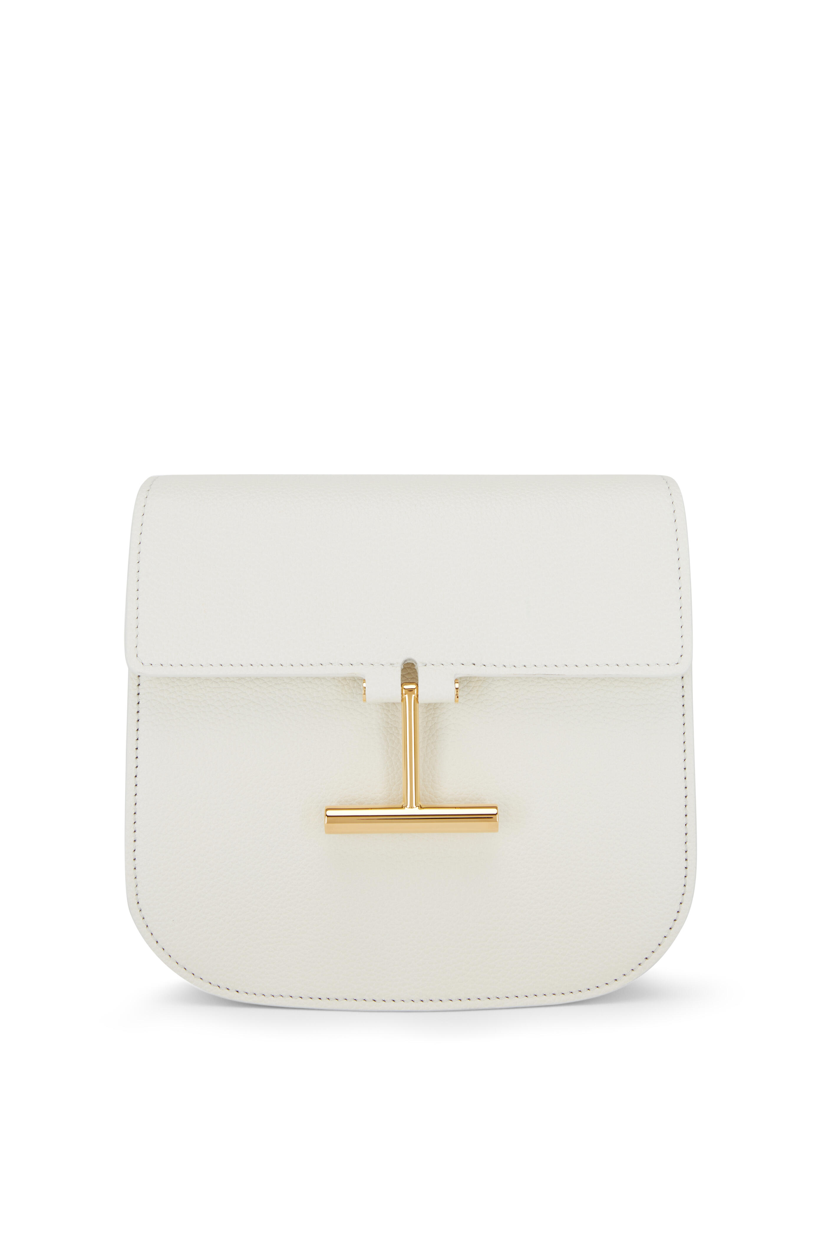 Tom Ford - Tara Chalk Leather T Clasp Mini Crossbody