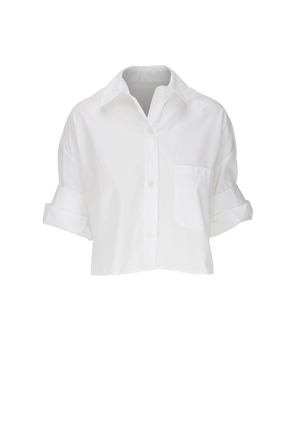 TWP Next Ex White Cotton Button Down Blouse 