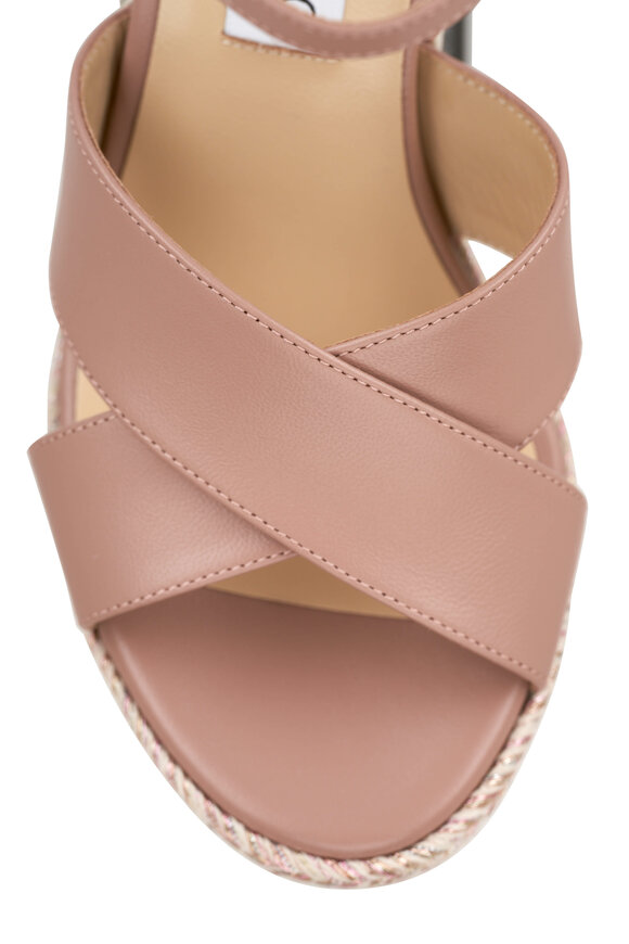 Jimmy Choo - Dellena Ballet Pink Espadrille Wedge, 100mm