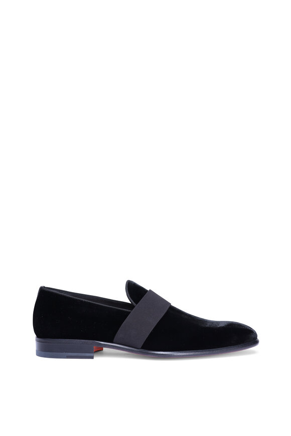 Santoni - Drain Blue Suede Loafer | Mitchell Stores