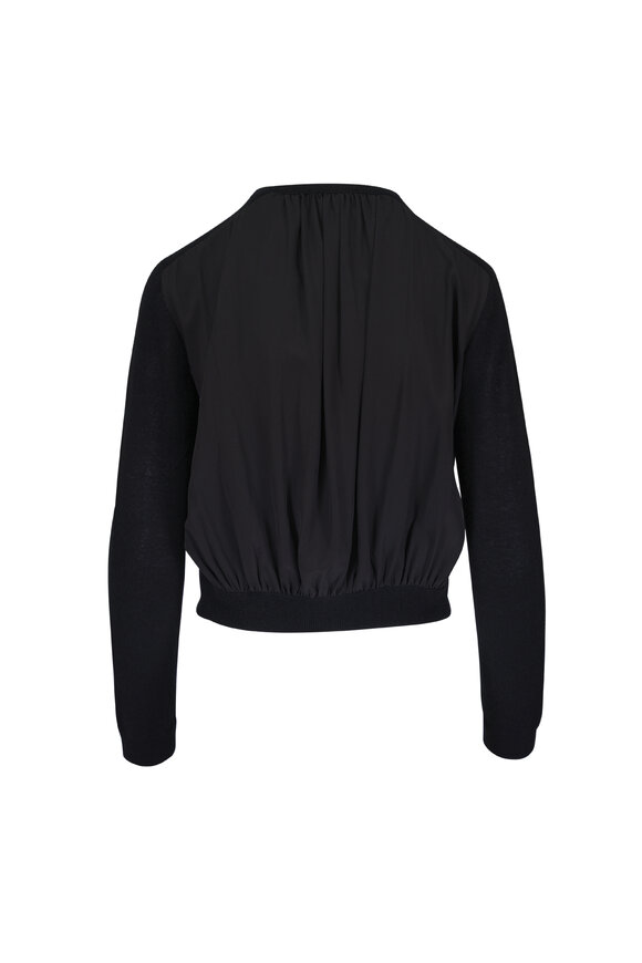 Vince Black Mixed Media Cardigan - view 2
