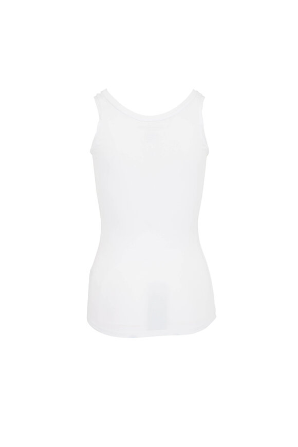Majestic White Scoop Neck Basic Tank - view 2