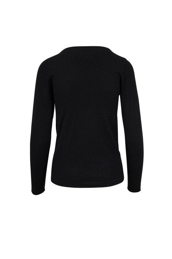 Brunello Cucinelli - Black Cashmere, Silk & Lurex Bateau Neck Sweater