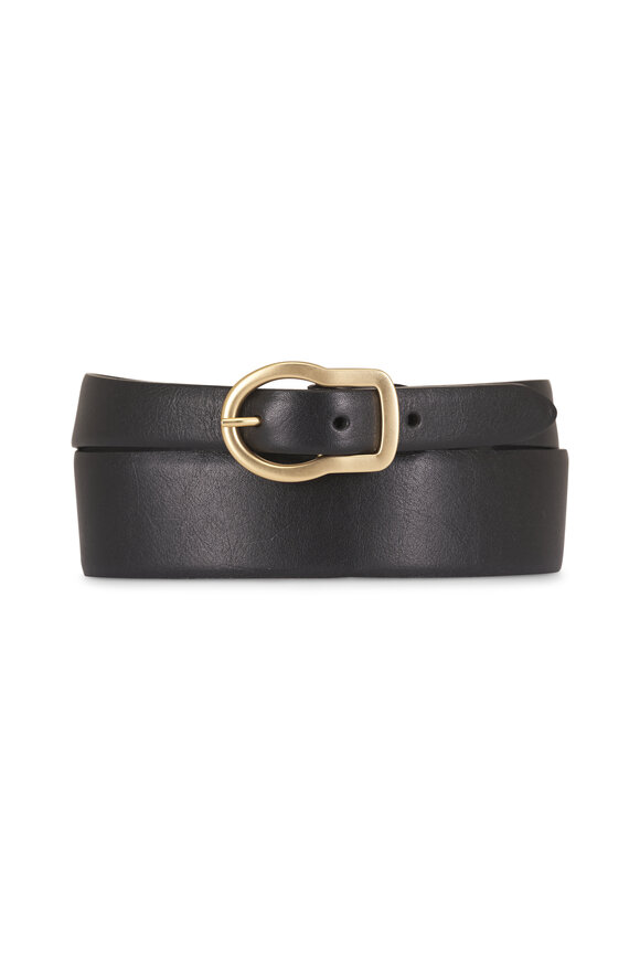 Dorothee Schumacher Classic Twisted Black Leather Belt - view 1