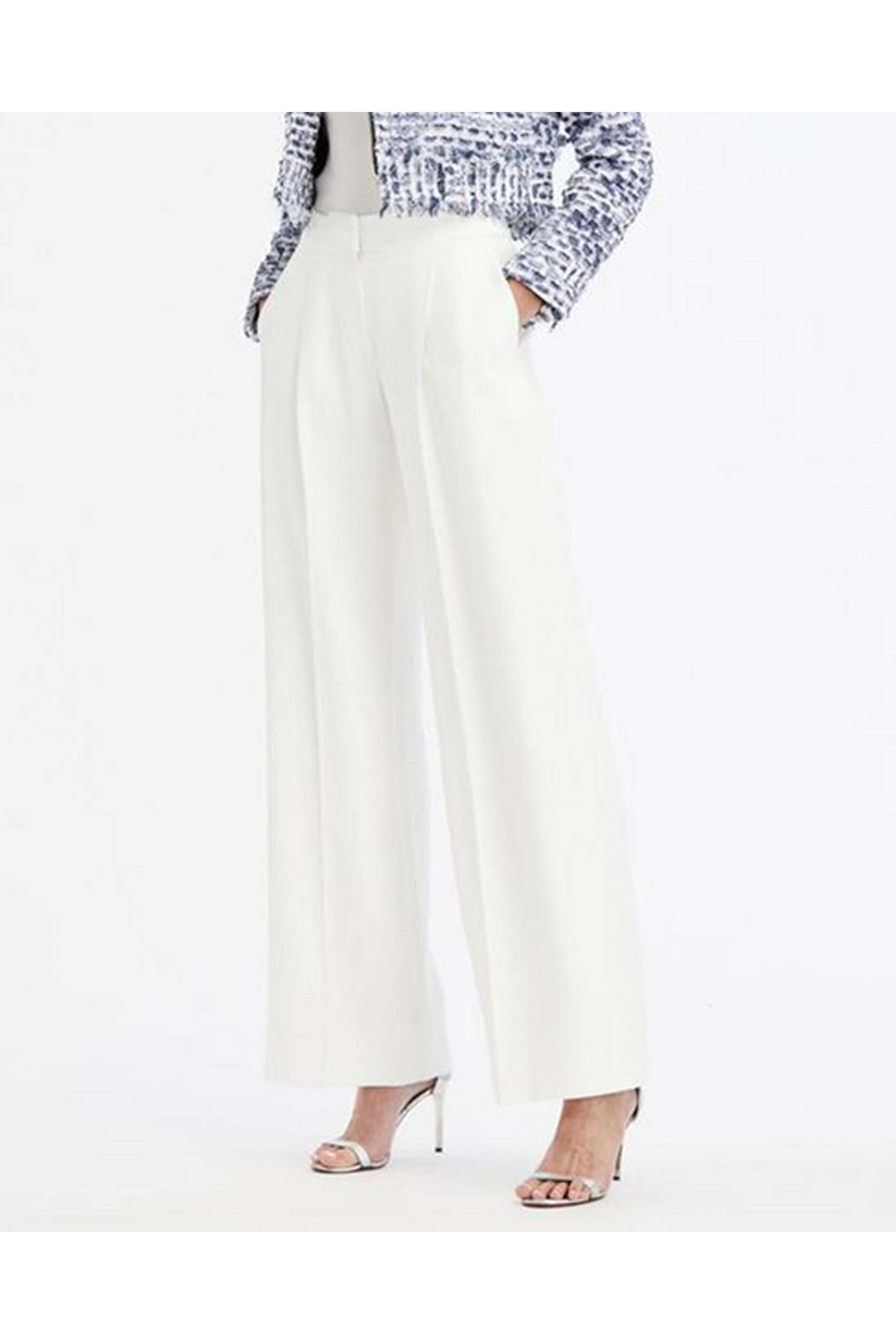 Oscar de la Renta - Ivory Wide Leg Pant