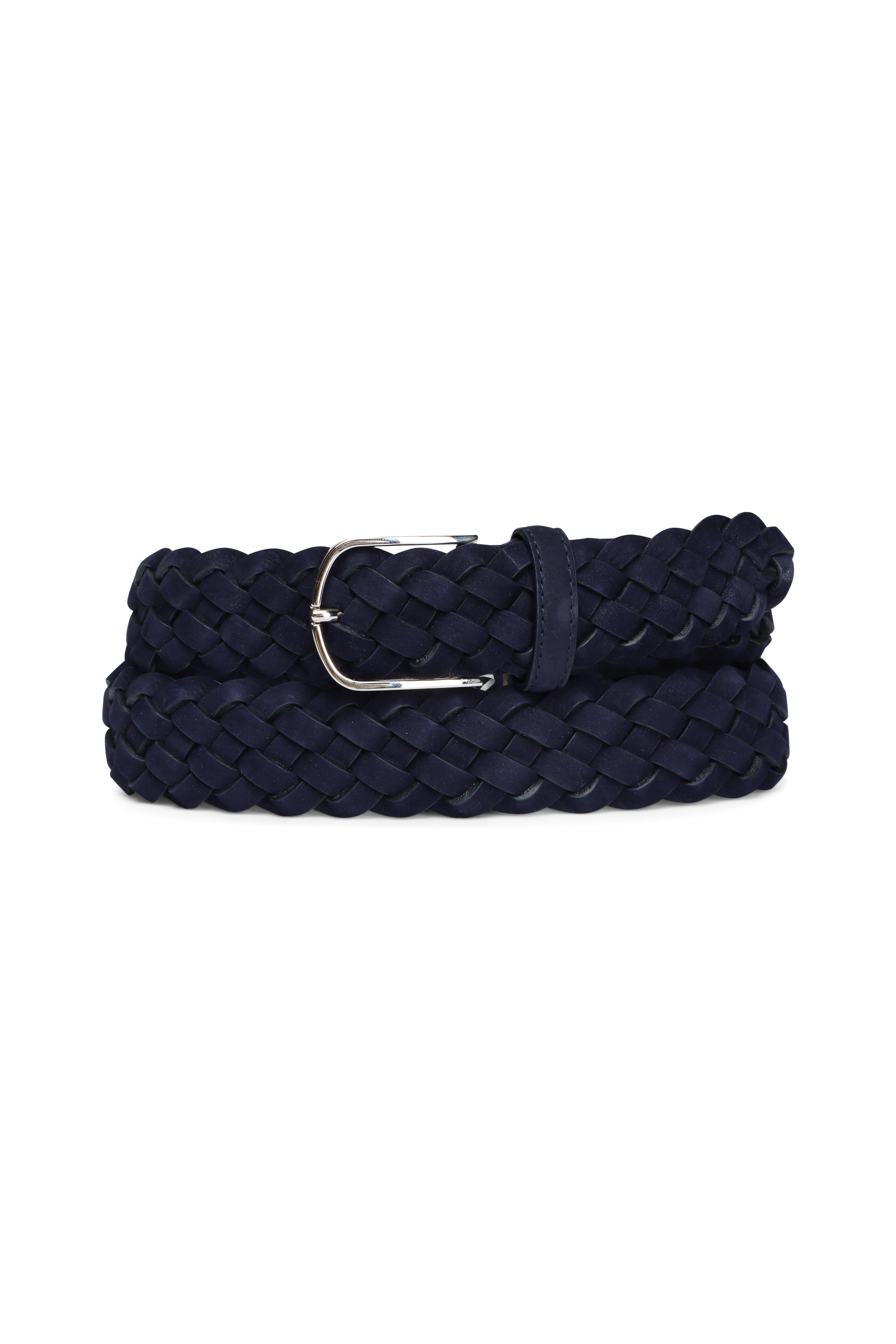 Simonnot-Godard - Navy Blue Braided Suede Belt