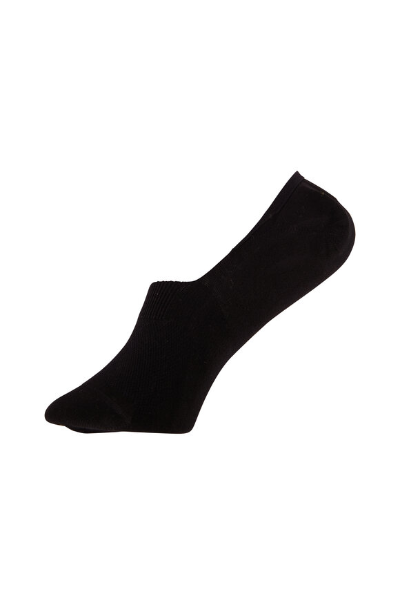 Pantherella  Women's Rio Black Egyptian Cotton No-Show Socks