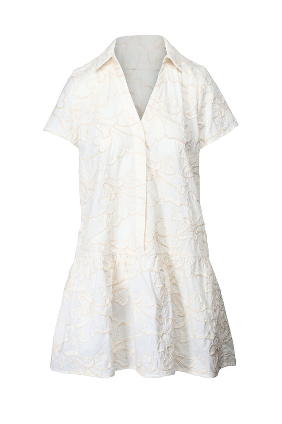 Brochu Walker Antibes Ecru Embroidered Mini Dress - view 1