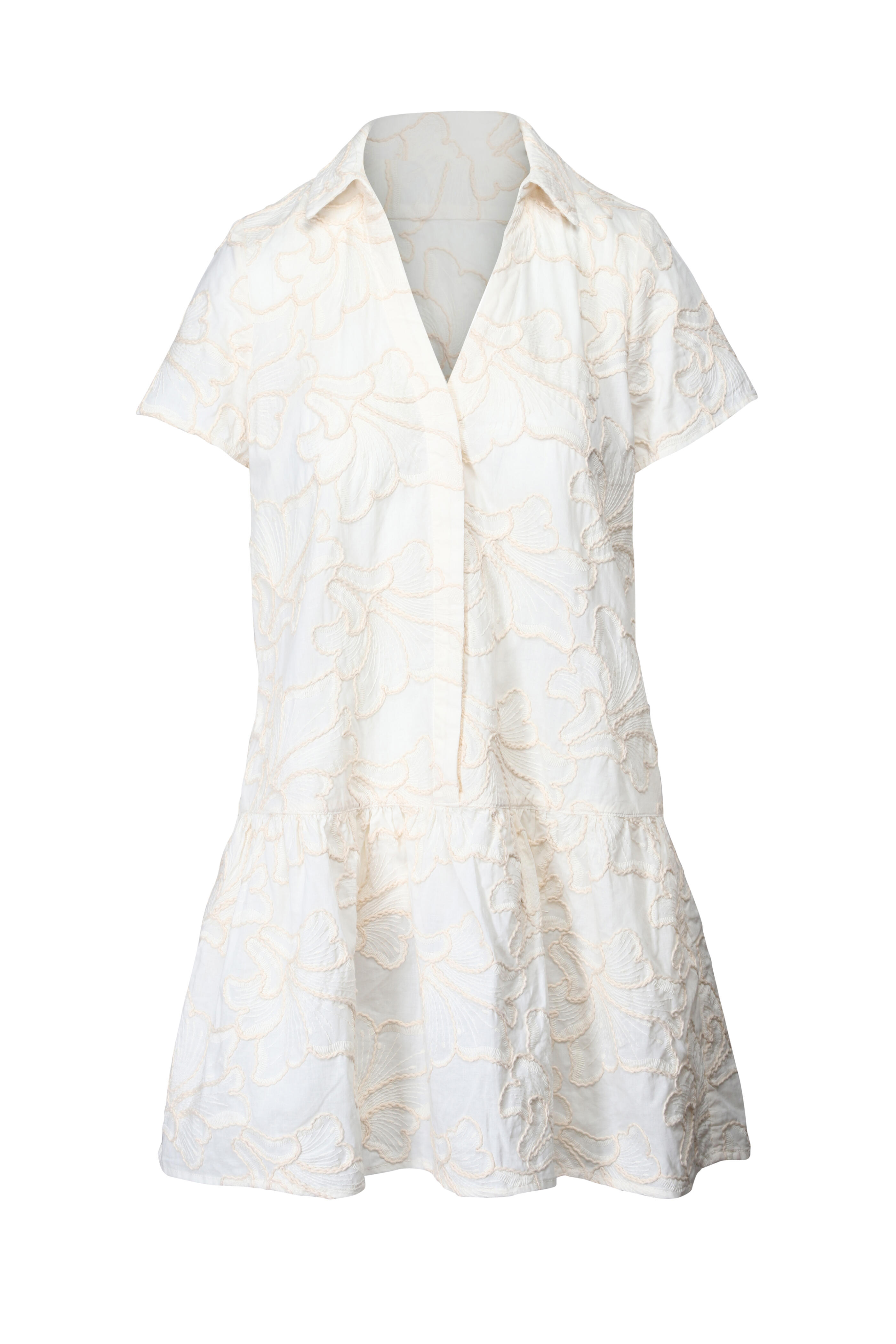 Brochu Walker - Antibes Ecru Embroidered Mini Dress