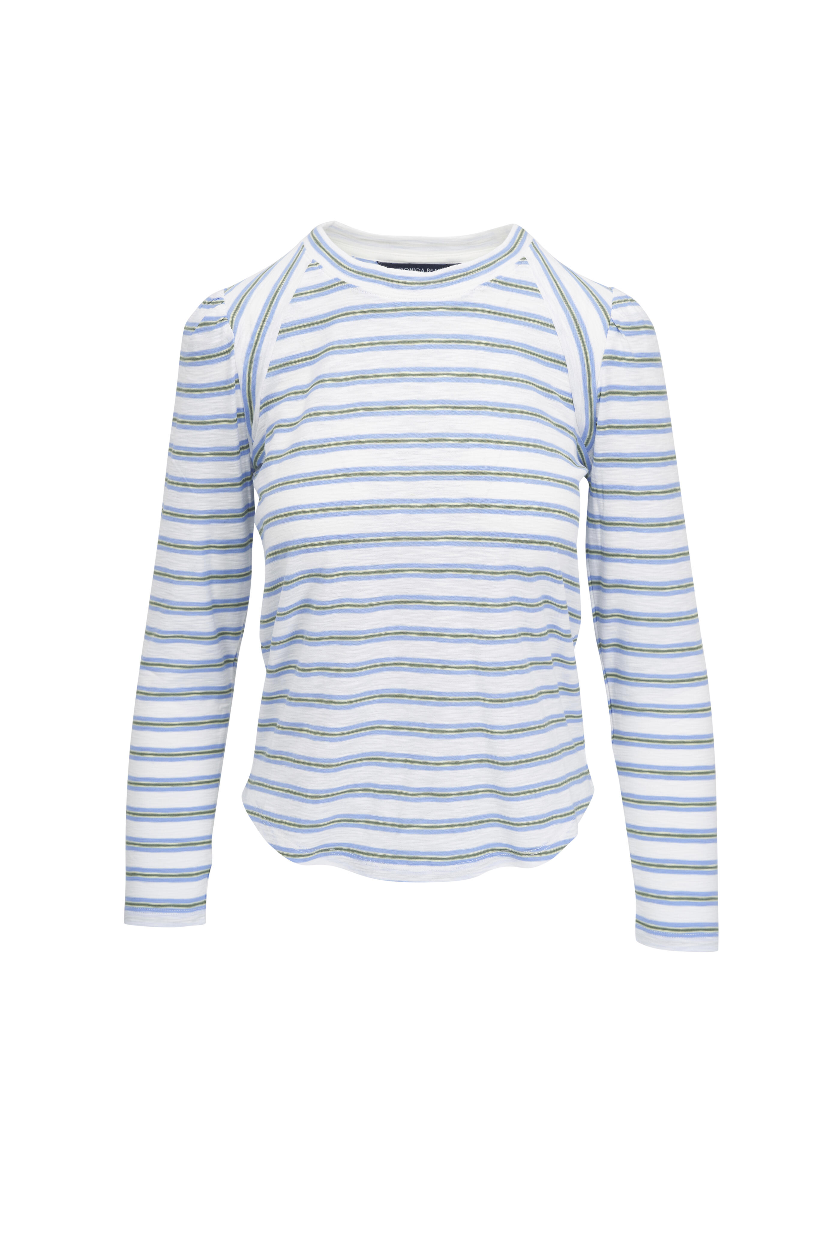 Veronica Beard - Mason Blue Stripe Baseball T-Shirt