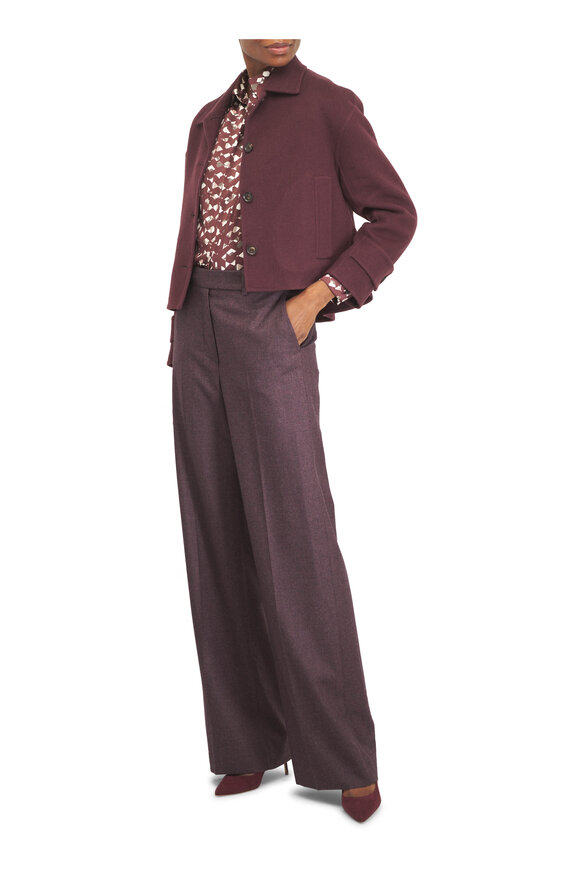 Kiton Bordeaux Silk Blouse - view 2